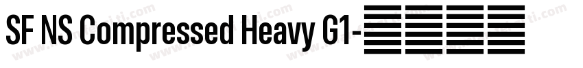 SF NS Compressed Heavy G1字体转换